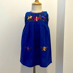 Girls’ Hand-Embroidered Cotton Sundress Size 2